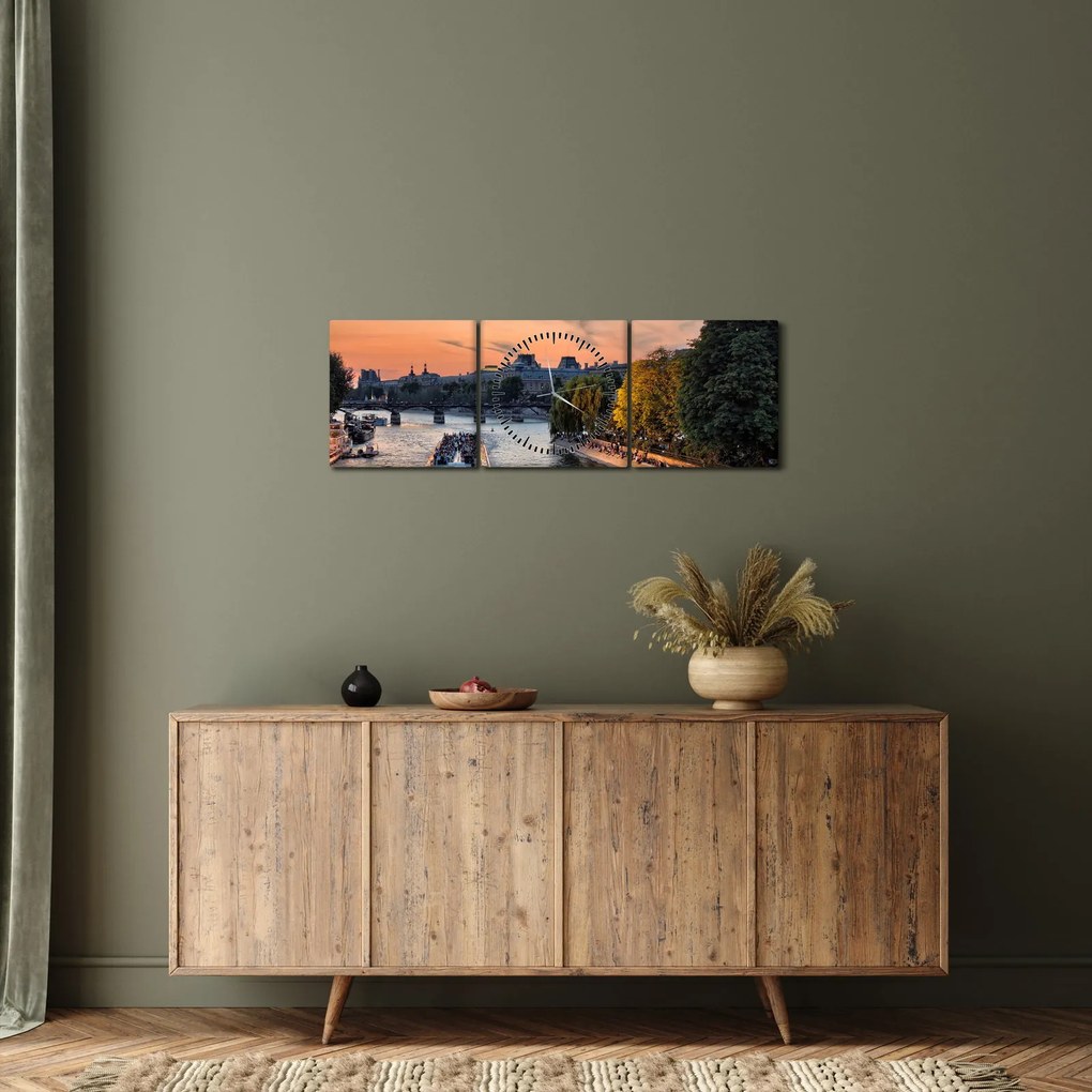 Kép - hajó egy körutazáson (órával) (90x30 cm)