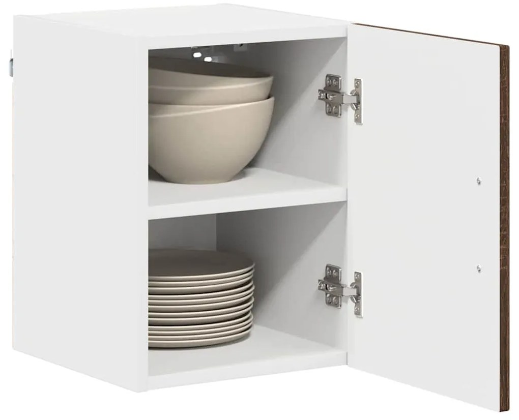 Fali konyhaszekrény ajtóval Barna Tölgy 30 x 31 x 40 cm Faanyag