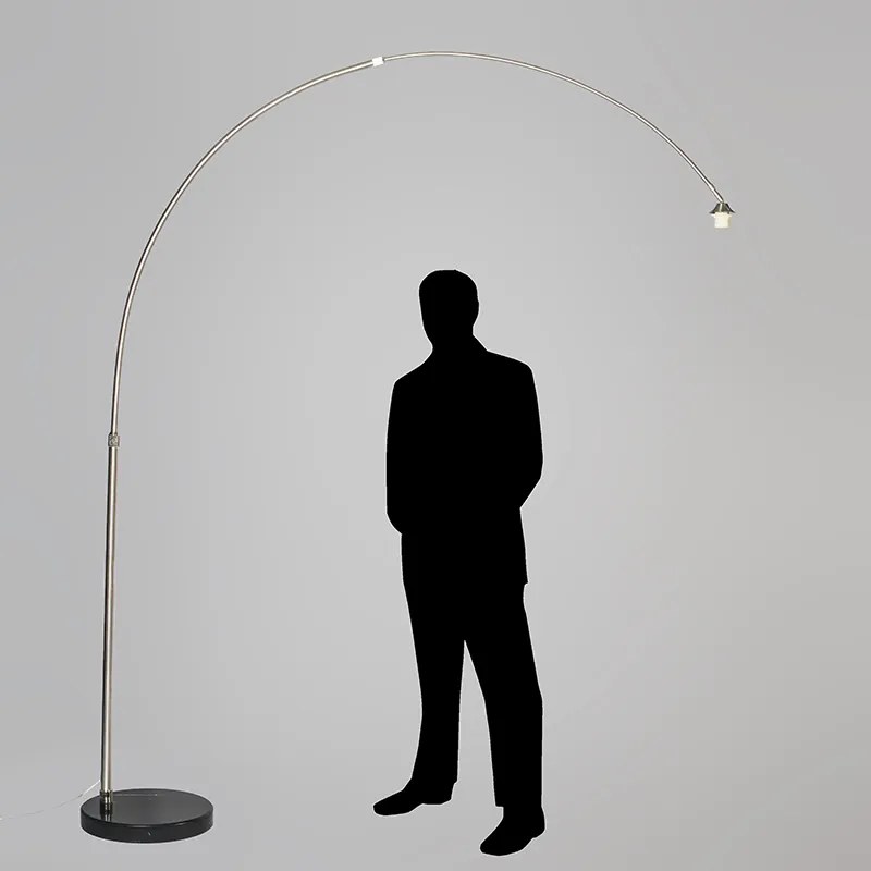 Modern ívlámpás acélból márványtalppal - XXL