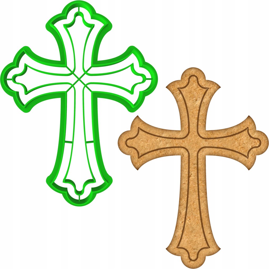 Húsvéti Mézeskalács Forma Húsvéti Áldozás kereszt 12cm