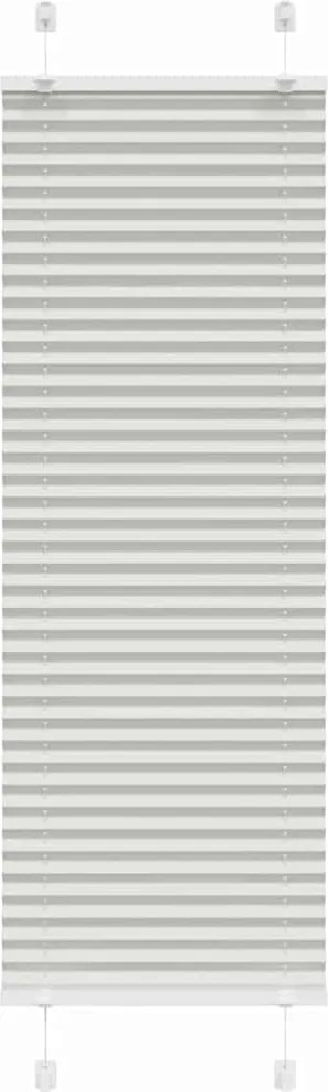 vidaXL pliszírozott redőny világosszürke 45x150 cm szövetszélesség