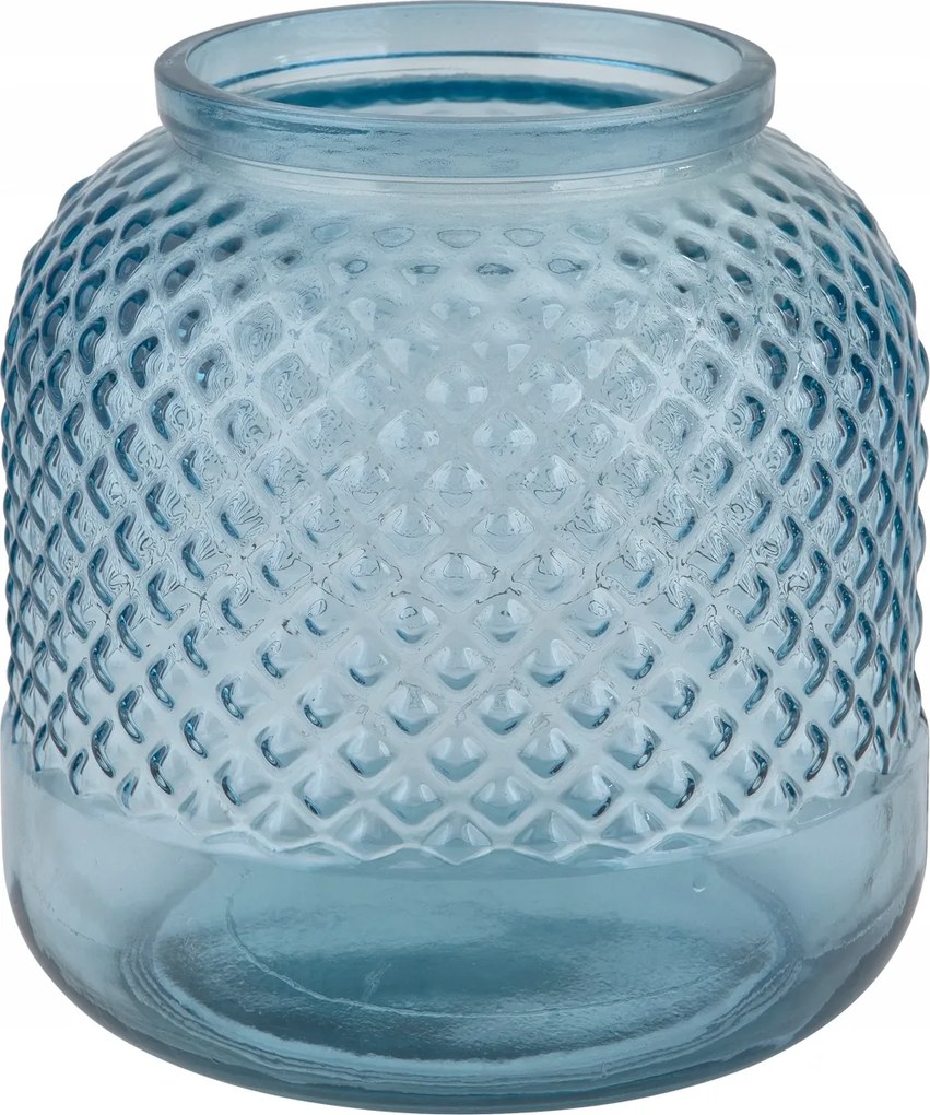 Üveg gyertyatartó 19cm