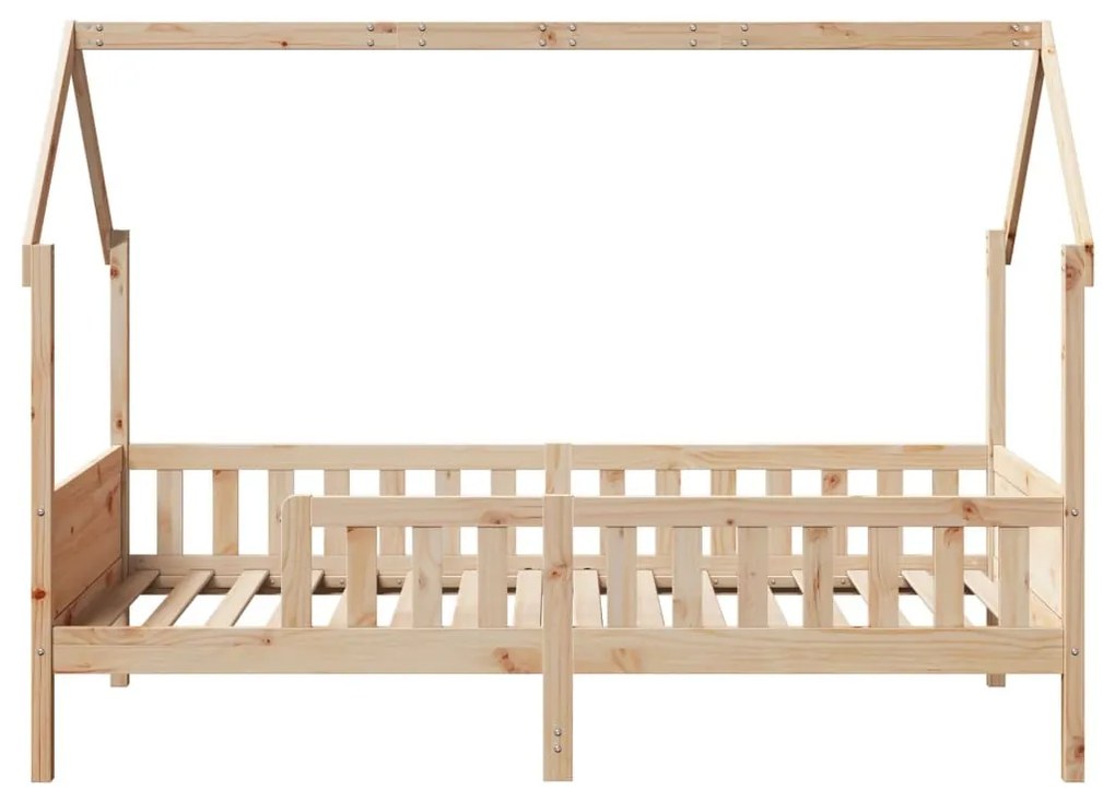 tömör fenyőfa házikó gyerekágykeret 90 x 200 cm