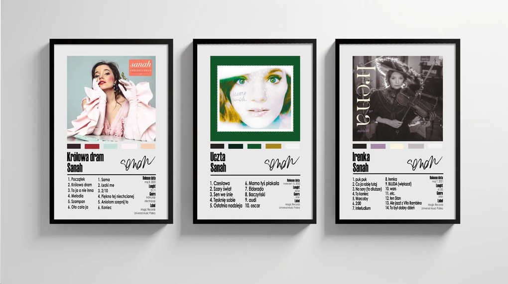 Sanah Uczta Krolowa dram Irenka kép szett 3 darabos 30x20 cm