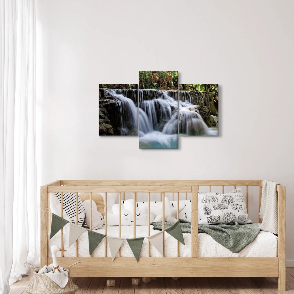 Egy kép a vízesésekről a dzsungelben (90x60 cm)