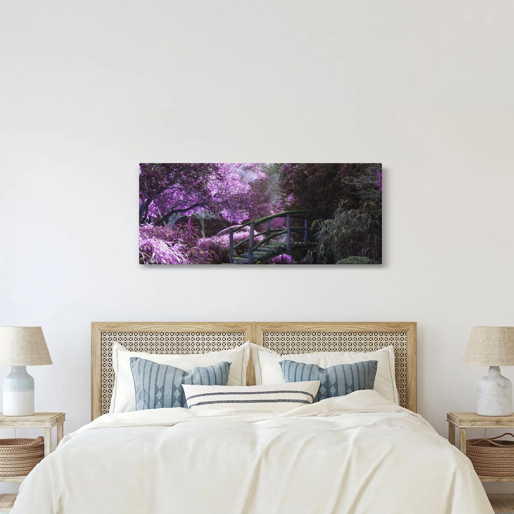 A lila kert képe (120x50 cm)