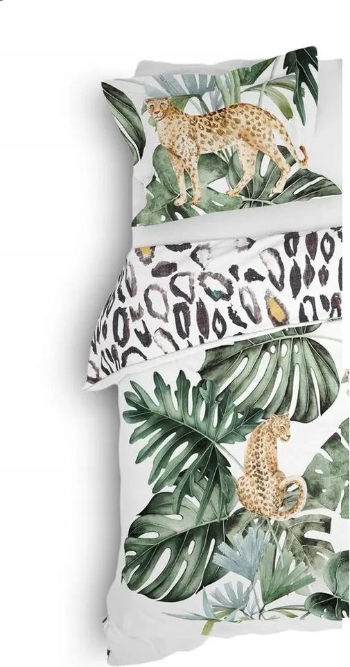 Heckett&amp;Lane Pamut ágyneműhuzat garnitúra Twill Zula leopárdmintás 140x200/220 2 el.