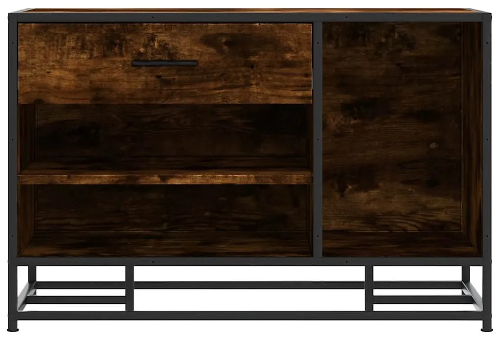 cipőpad füstölt tölgy 80x40x53,5 cm fából és fémből készült
