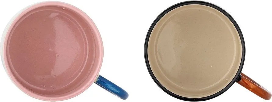 Fekete-bézs kerámia bögre szett 2 db-os 300 ml Maricala – Bloomingville