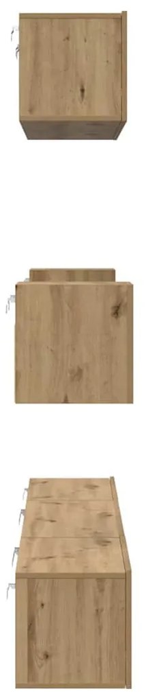 TV szekrény garnitúra 7 pcs kézműves tölgy 80 x 30 x 30 cm