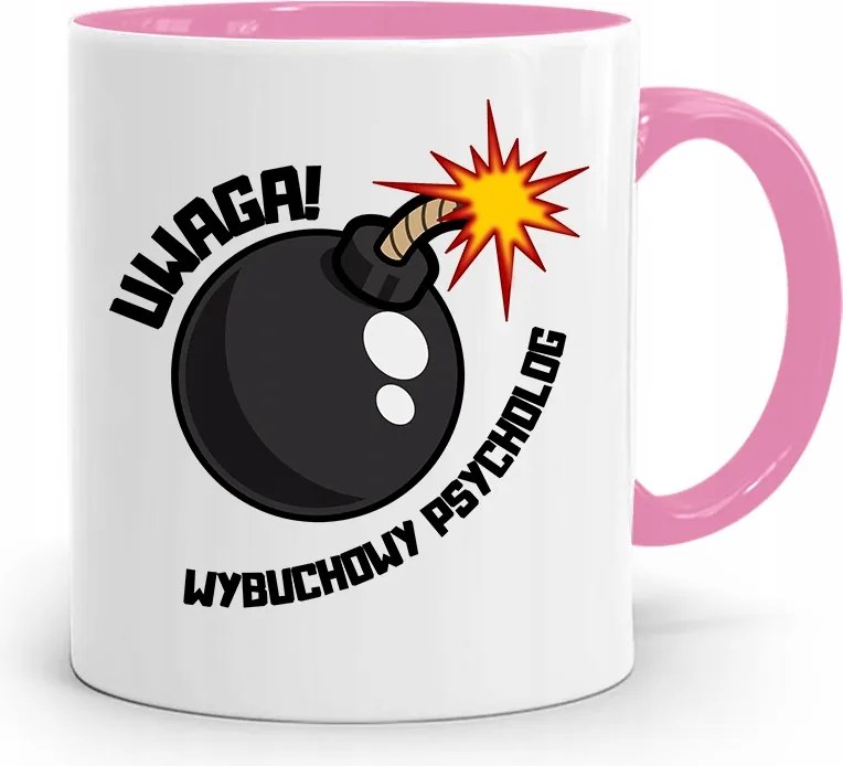 Pszichológus Pszichiáter Terapeuta Bögre Rózsaszín, fényképes nyomtatással