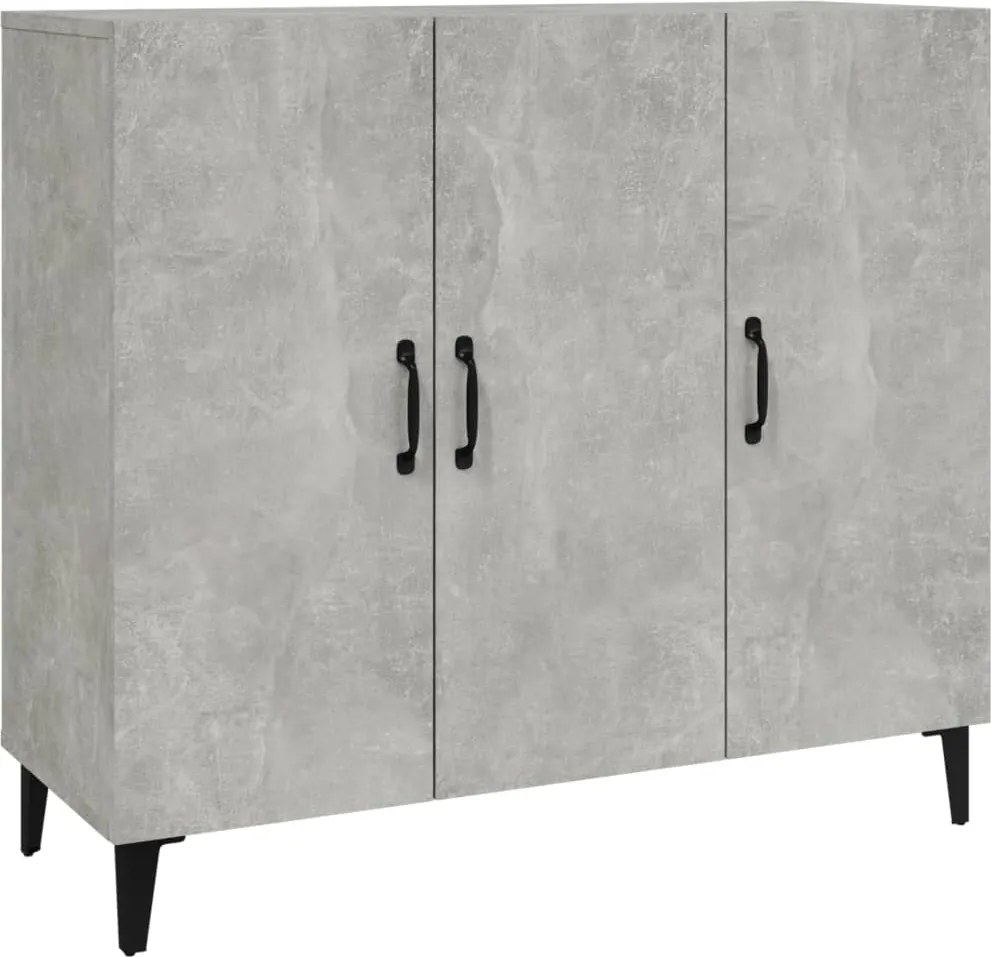 vidaXL betonszürke szerelt fa tálalószekrény 90 x 34 x 80 cm