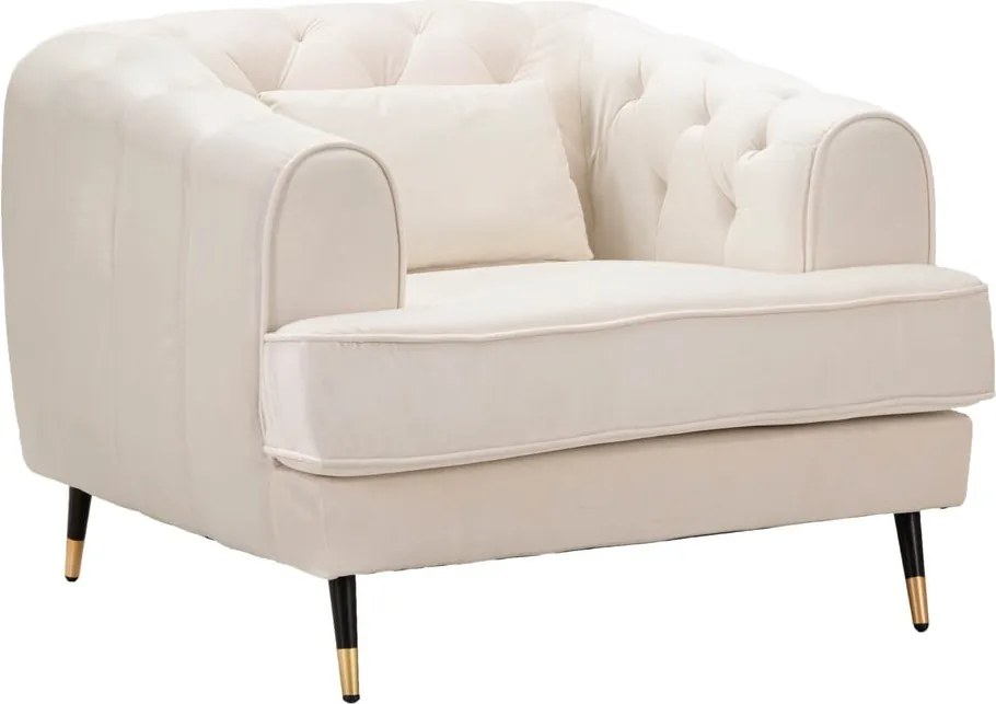 Krémszínű fotel Praga – Mauro Ferretti