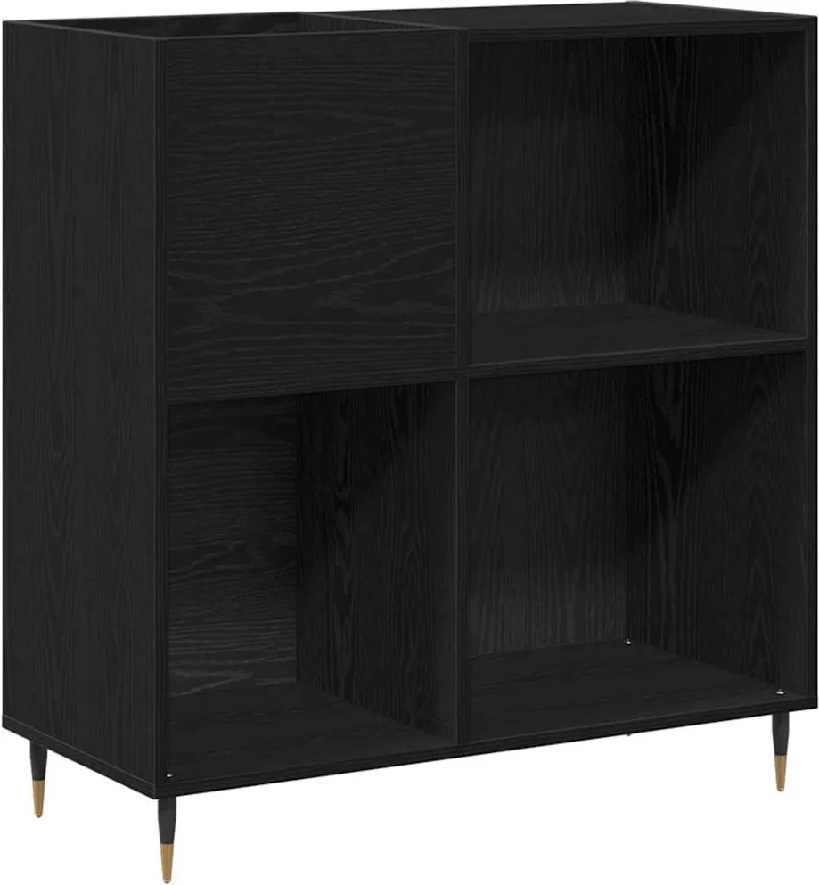 vidaXL Hanglemez szekrény Fekete tölgy 85 x 38 x 89 cm Faanyag