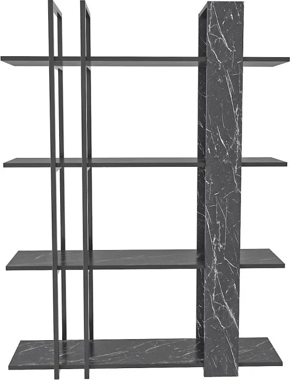Onno könyvespolc, fekete, 120 cm