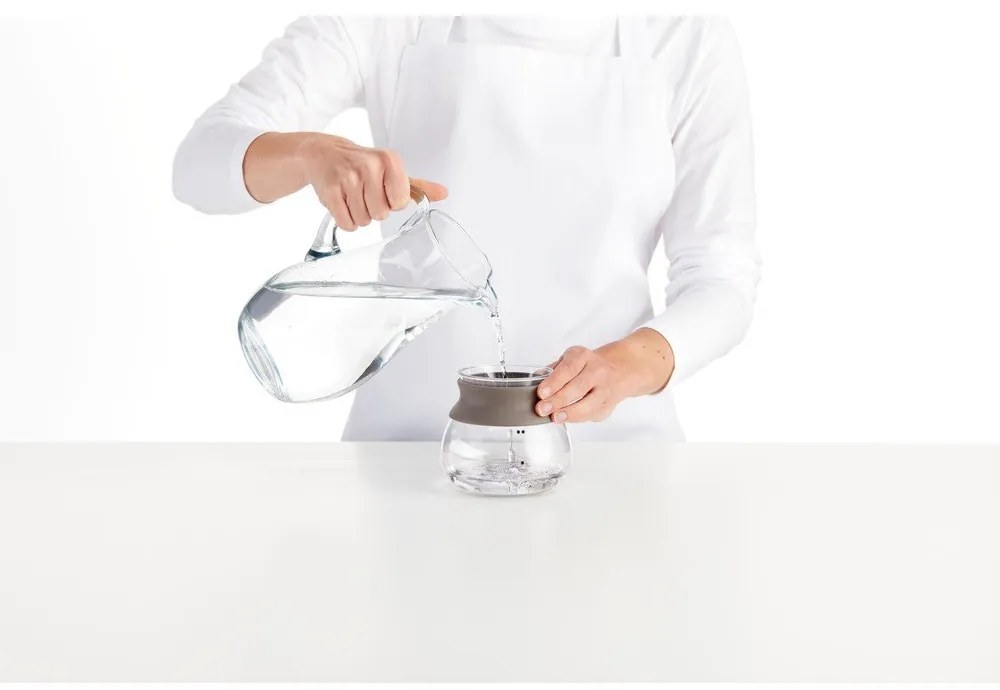 Világosbarna üveg teáskanna szűrővel 500 ml – Lékué