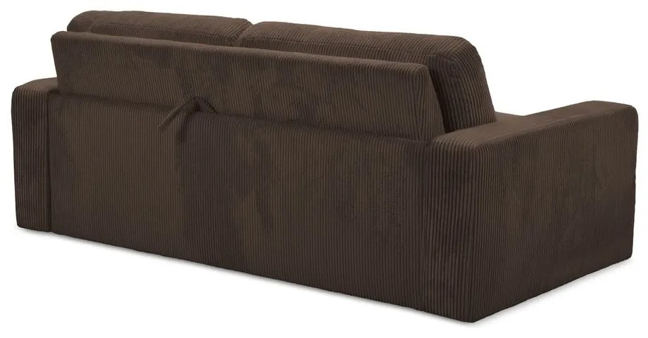 Barna kordbársony kinyitható kanapé 195 cm Nona – Makamii