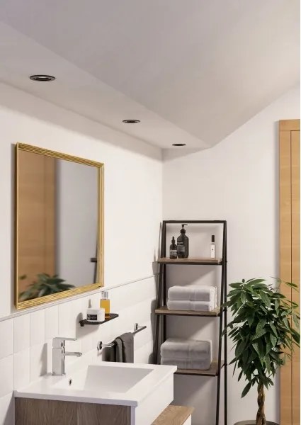 Eglo 902251 - SZETT 3xLED fürdőszobai süllyesztett mennyezeti lámpa BARRANCO 1xGU10/4,5W/230V IP44 fekete
