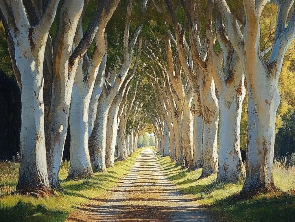 Vászonkép Canvas Fa Sikátor Út Erdő Természet Táj 80x60