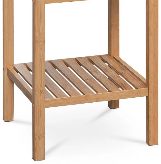 DR-011-4 tömör bambusz polc, natúr, 4 rekeszes