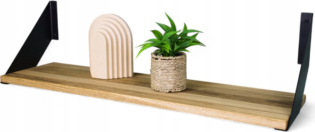 Loft tölgyfa fali polc nappaliba modern dekoratív 145cm x 20cm