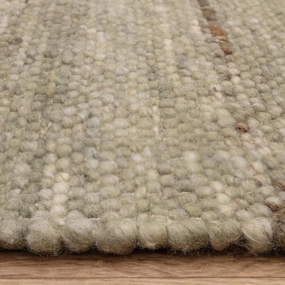 Khaki kétoldalas-kézi szövésű gyapjúkeverék szőnyeg 120x170 cm Birkdale Pistachio – Asiatic Carpets