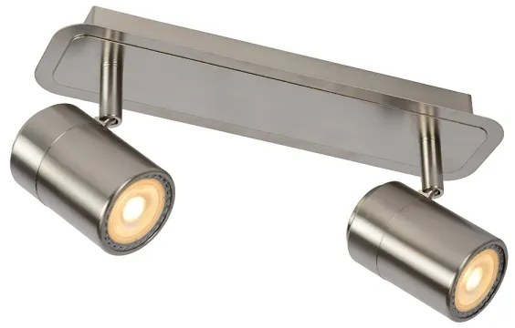 Lucide 26957/10/12 - LED Spotlámpa LENNERT 2xGU10/5W/230V matt króm