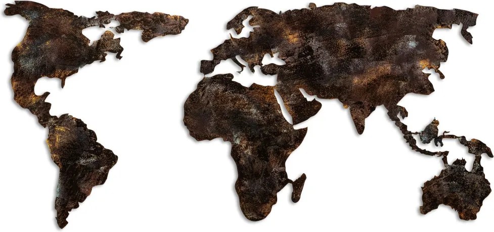 World fém fali dekoráció, 127 cm