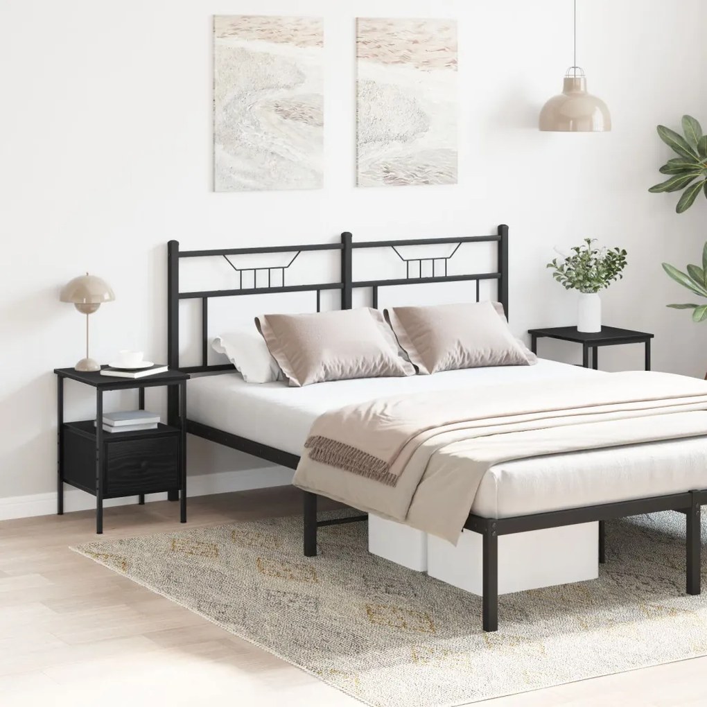 Éjjeli szekrény fiókkal 2 pcs Musta tammi 34 x 36 x 50 cm