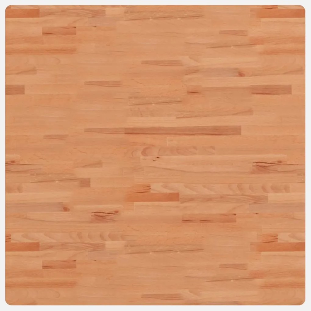 vidaXL tömör bükkfa négyzet alakú asztallap 90x90x4 cm