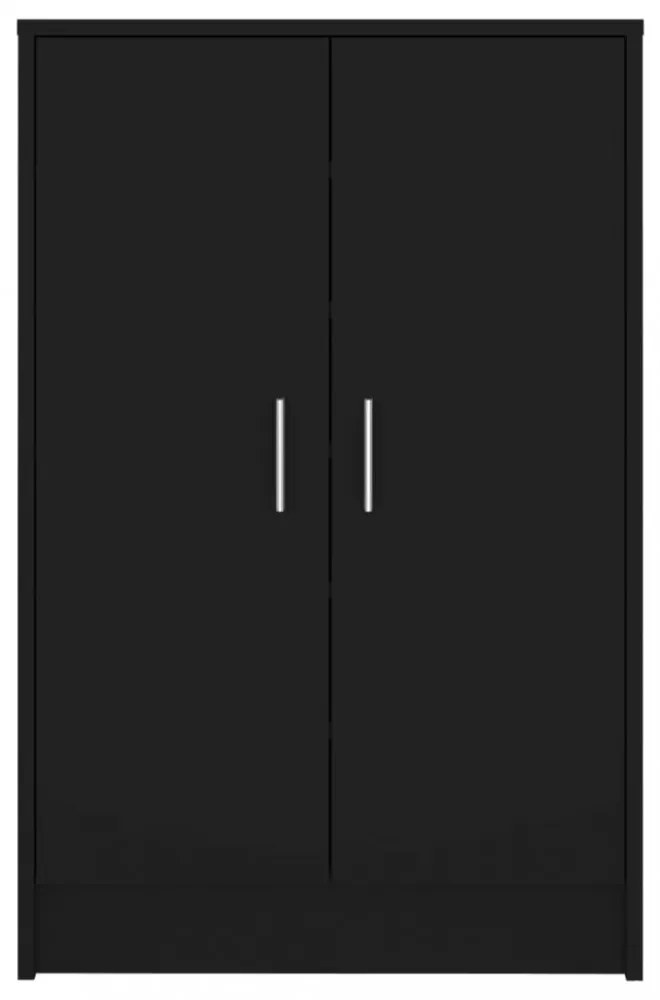 fekete szerelt fa cipősszekrény 60 x 35 x 92 cm