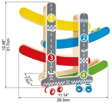 Hape autópálya, 28,3 x 31,7 x 7,9 cm