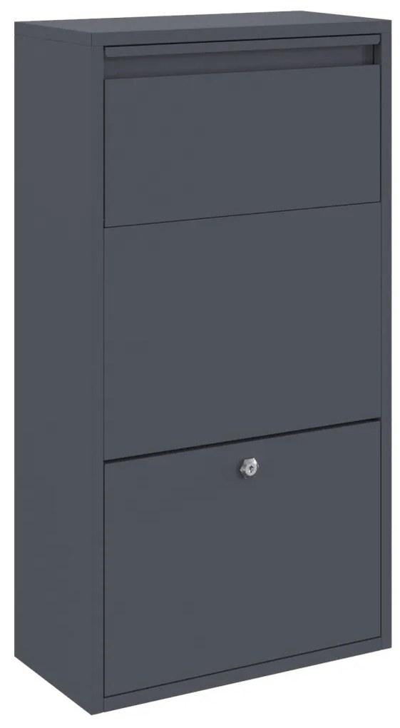 Csomagdoboz Antracit 44x22x82 cm Fém