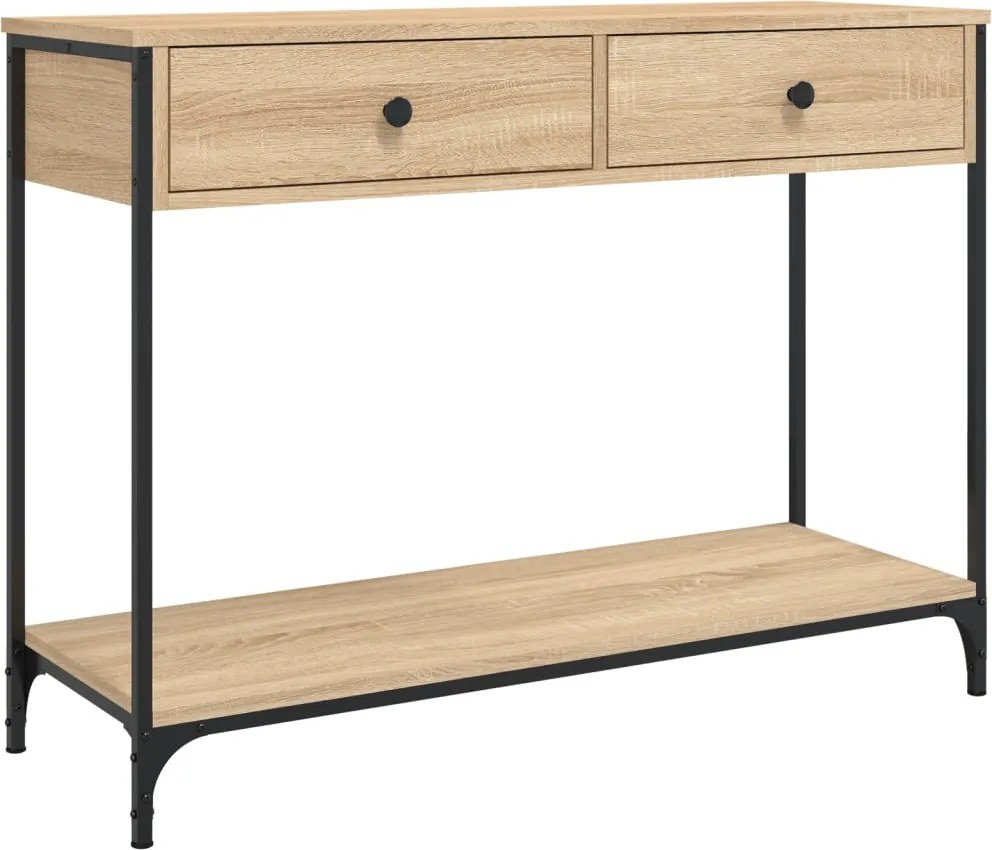 vidaXL sonoma tölgy színű szerelt fa dohányzóasztal 100 x 34,5 x 75 cm