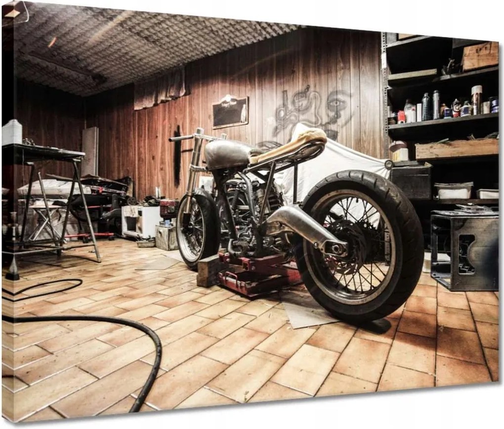 Vászonkép 40x30 Motorkerékpár felújítás