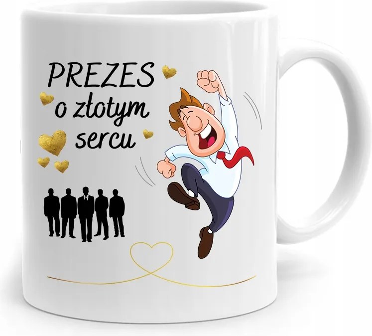 Az Elnök-vezérigazgató Számára Aranyszívű Elnök Bögre fényképes nyomtatással