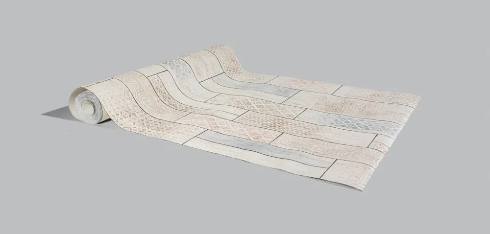 Színes deszka mintás tapéta (33089-3)