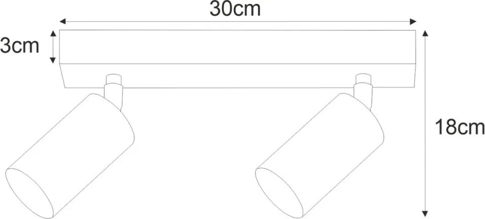 KAJA K-5821 MATI Bézs Színű Mennyezeti Lámpa 2xGU10 10W IP20