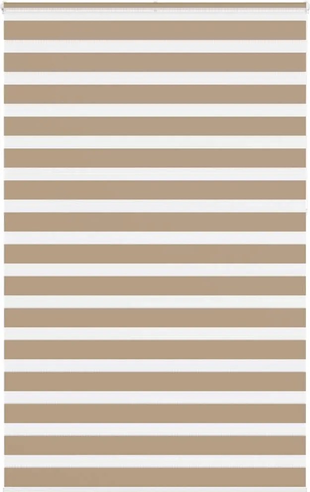 vidaXL zebrafüggönnyel homokbarna szövetszélesség 140,9 cm poliészter