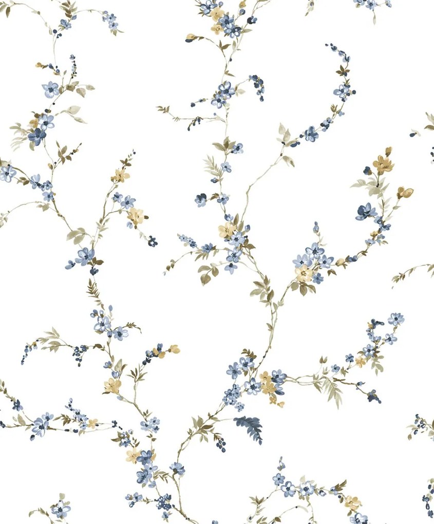 Parato Cristiana Masi Blooming Garden 11 Fiorella barna-fehér virágos vlies tapéta – 8336
