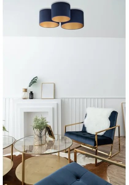 Duolla - Mennyezeti lámpa ROLLER TRIO 3xE27/60W/230V kék