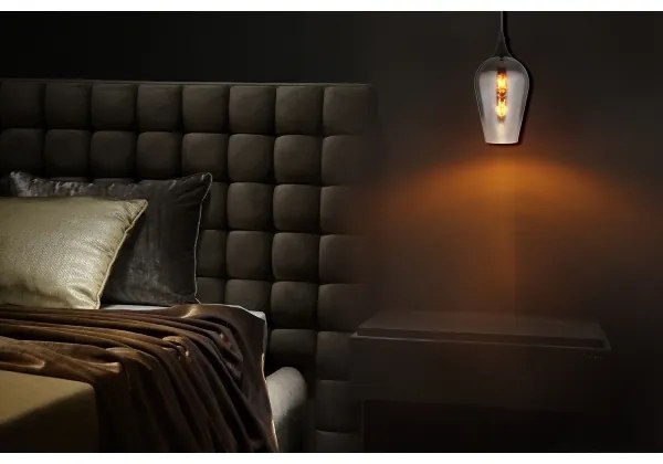 Globo 15552H3 - Csillár zsinóron LAVUS 1xE27/60W/230V átm. 18 cm fekete