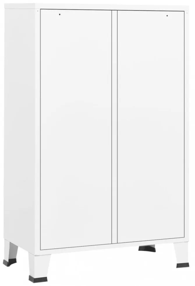 fehér acél ipari stílusú ruhásszekrény 67 x 35 x 107 cm