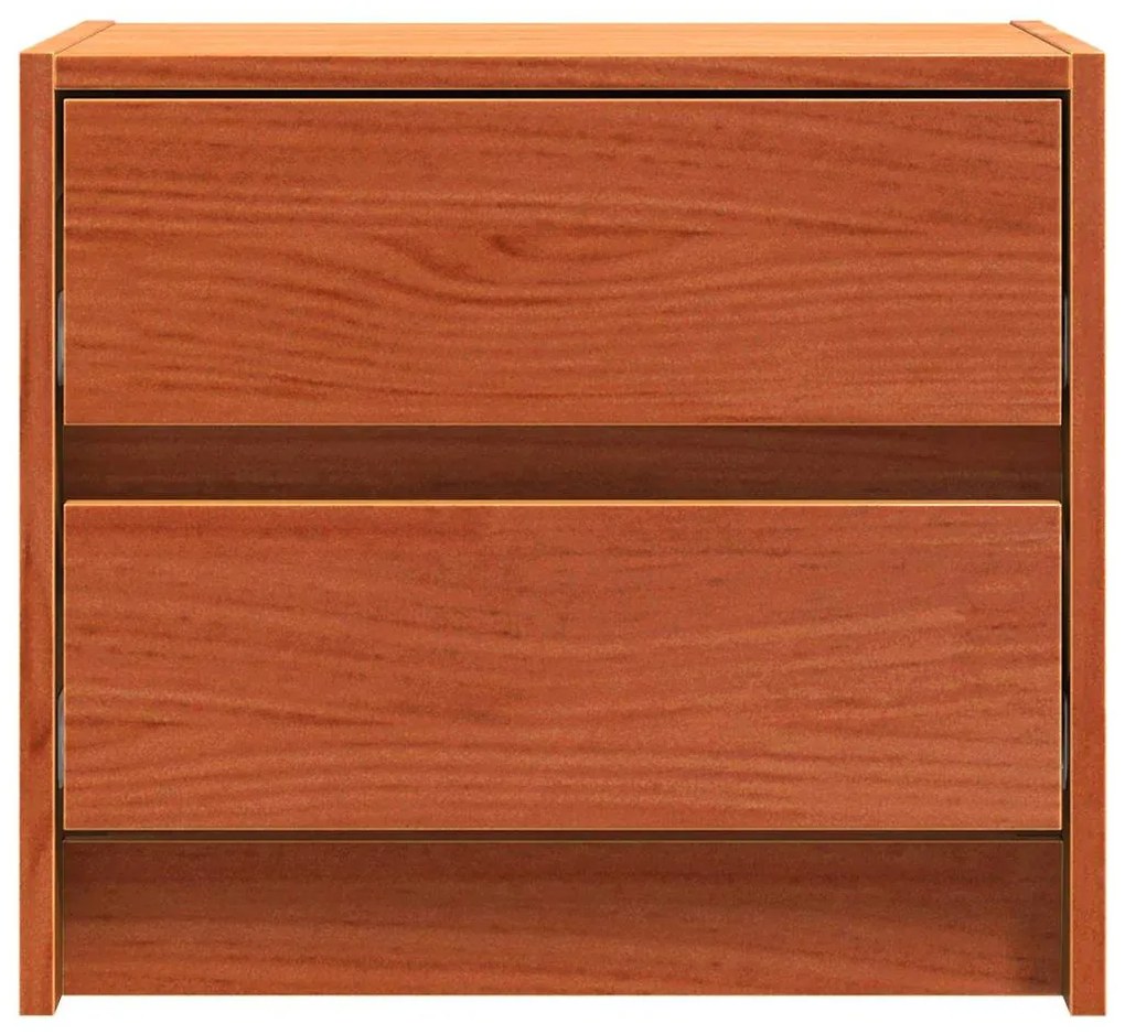 vidaXL Éjjeliszekrények 2 pcs Faggyú barna 40 x 30.5 x 35.5 cm Fenyőfa