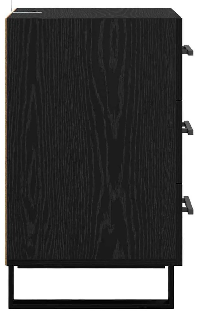 vidaXL Éjjeliszekrény fiókkal Fekete tölgy 40 x 40 x 66 cm Faanyag