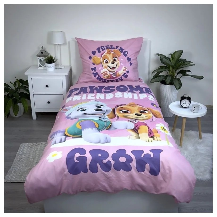 Egyszemélyes mikroszálas gyerek ágyneműhuzat 140x200 cm Paw Patrol – Jerry Fabrics