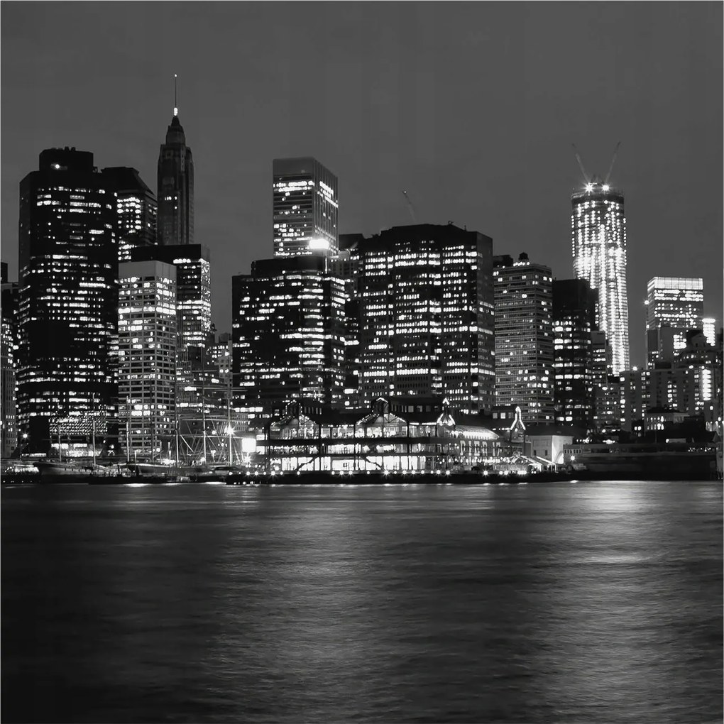 Stílusos Dekoratív fotótapéta Flizelin Éjszakai metropolisz 250x250 Ragasztó