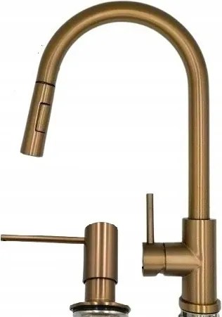 Konyhai csaptelep Réz Acél kifolyócső Ww Prémium adagoló