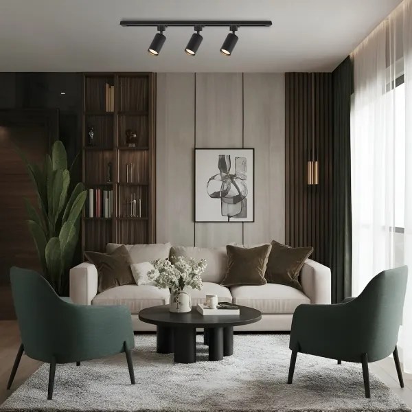 Sínrendszeres spotlámpa TIGER 3xGU10/10W/230V fekete