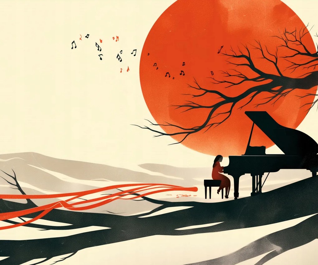 Poszter 60x50cm Zongoraművész